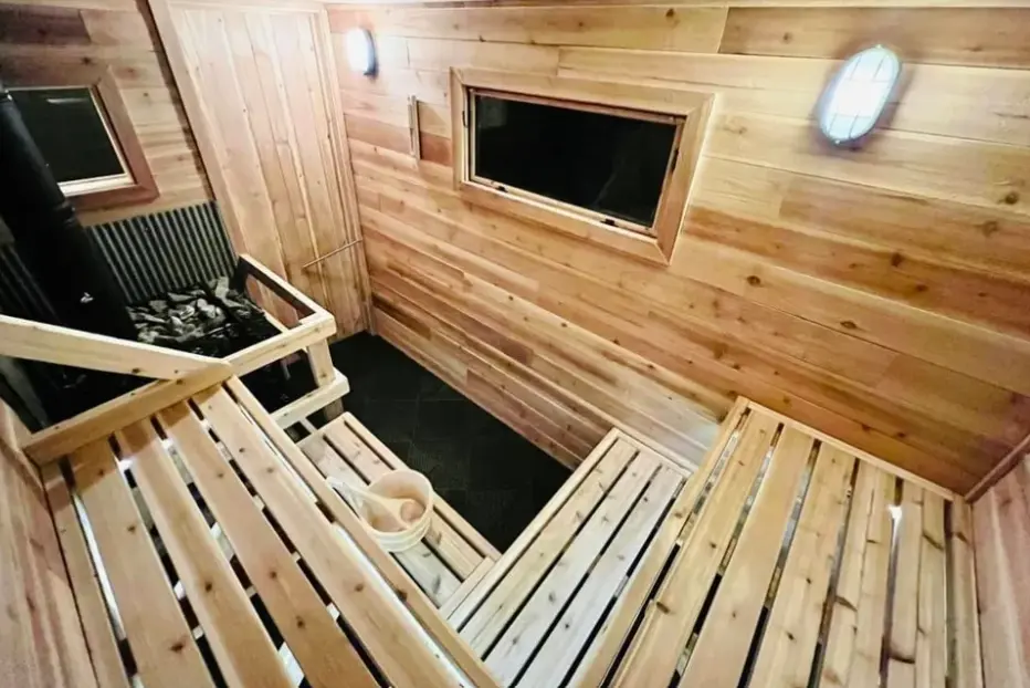 Inside The Big Lake mobile sauna