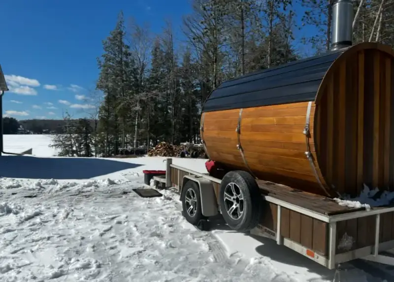 The Barrel Sauna - Premium mobile sauna rental with cedar construction and wood-fired heating